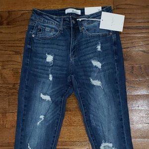 VICI Universal Distressed Frayed Skinny Jean/ Kancan Super Skinny